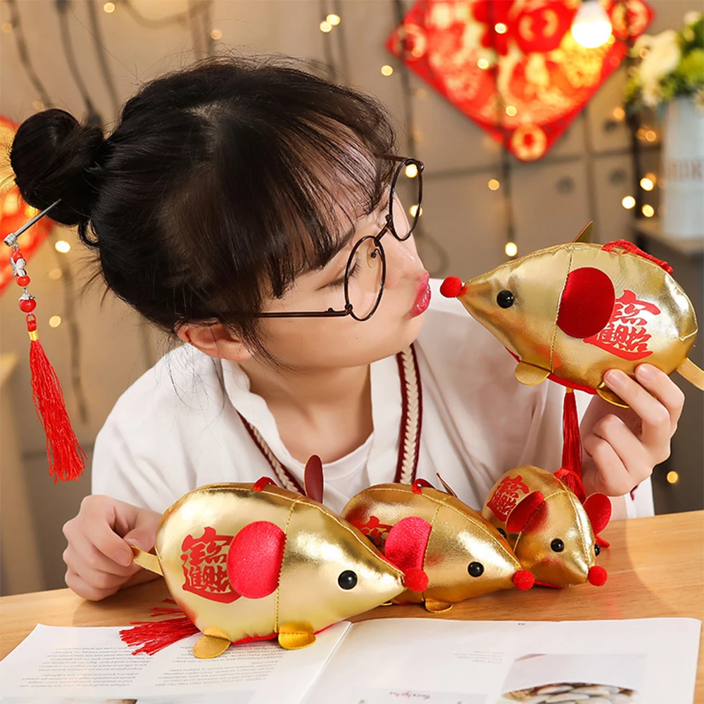 2020 рождественские украшения DIY подарки животные плюшевая игрушка Крыса Мышь