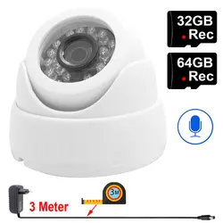 JIENUO 64G 32G купольная домашняя камера Wifi 1080P 720P HD аудио ночного видения CCTV безопасности видеонаблюдения Ipc сети беспроводной IP камера