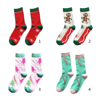 

1Pair Women Autumn Winter Soft Warm Cotton Socks Christmas Theme Ladies Girls Socks for Festival Party Gifts Supplies