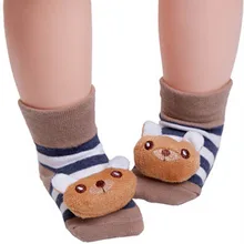 Лидер продаж, милые хлопковые носки для малышей рождественские носки для новорожденных, подарочные Детские кукольные носки с животными для новорожденных мальчиков и девочек