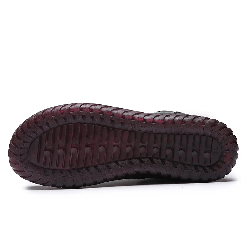 TIMETANG2019Big Size35-41Thick плюшевые Теплые женские зимние сапоги удобная обувь на плоской подошве Ботильоны из натуральной кожи FemaleE1191