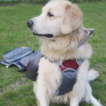 

Hot Reflective Adjustable Saddle Bag for Medium Dog Harness Carrier For Traveling Hiking Camping Safety Dog Bag Pet Outdoor Back