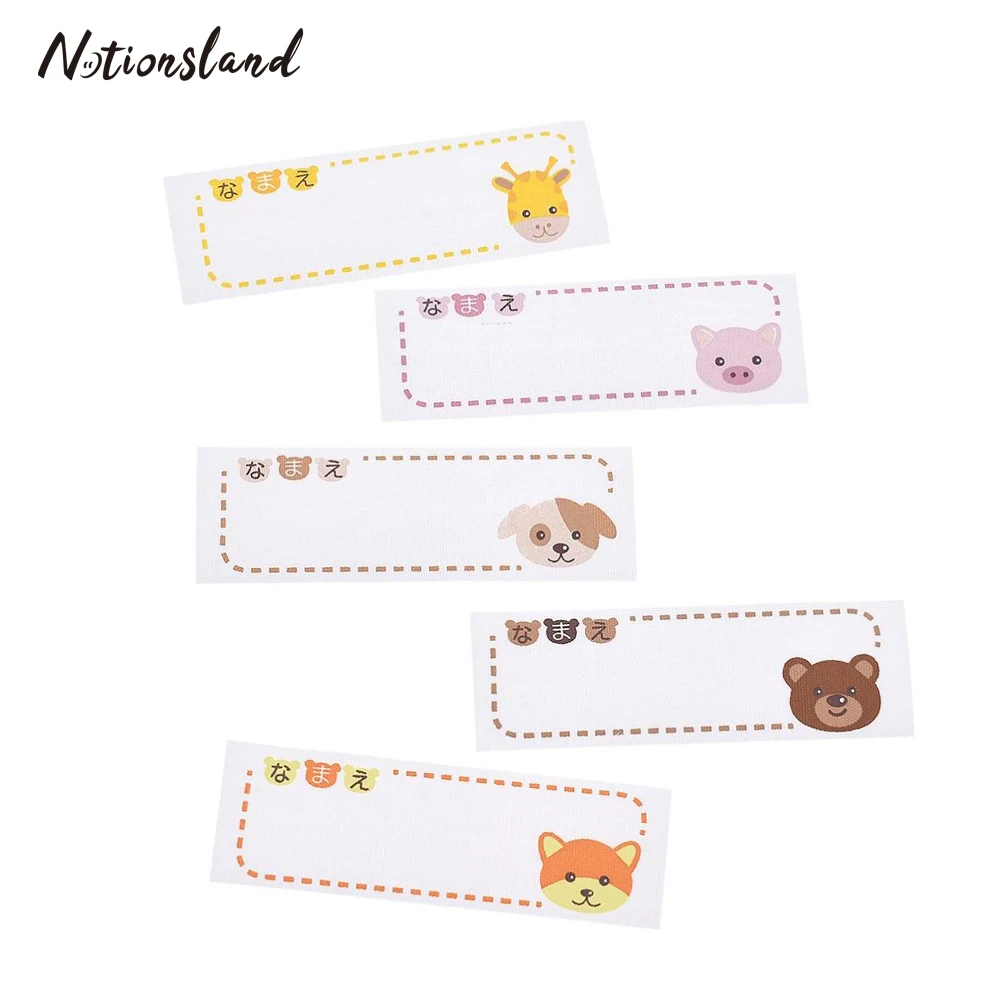

White Name Label Washable Iron on Labels Clothing Label Fabric Tags Marker Set for Child School Sewing Accessories