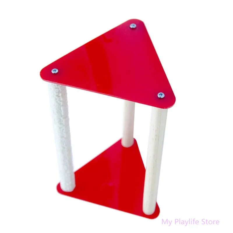 Попугай жердочка для птицы Подставка Кронштейн клещи Мясорубка коготь забавная птица игрушки треугольная лестница акриловая подставка товары для птиц C42