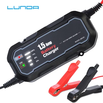 

Car motorcycle 12V battery charger Maintainer Fully-Automatic intelligent repair lead-acid battery charging 1500mA