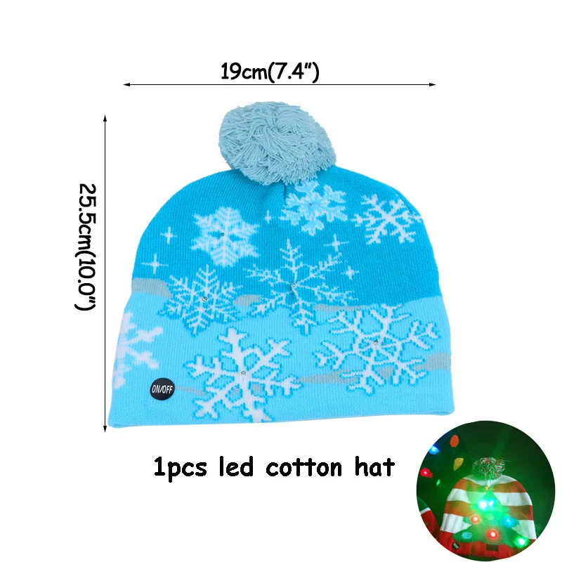 Рождественские светодиодные лампы, рождественские украшения для дома, скатерть Navidad, чехол для сиденья унитаза, календарь, Рождественский Декор - Цвет: LED cotton hat