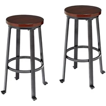 2pcs Bar Seat Pub Wood + Metal Swivel Kitchen Stools Adjustable Chair Dining Counter Fast Shipping 30 inch high bar stool