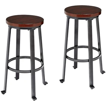 

2pcs Bar Seat Pub Wood + Metal Swivel Kitchen Stools Adjustable Chair Dining Counter Fast Shipping 30 inch high bar stool