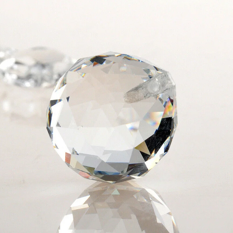 20mm 30mm Clear Crystal Lighting Ball Feng Shui Lamp Ball Prism Rainbow Sun Catcher Home Wedding Party Decoration Decor DIY