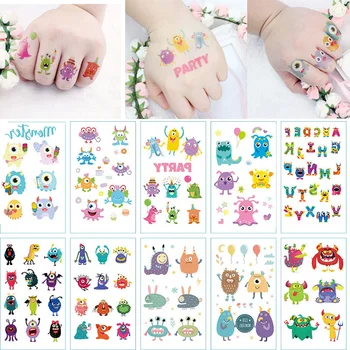 

10pcs Kids Temporary Tattoos Cartoon Animal Fake Tattoo Sticker Waterproof Tatto Art Tatoo Hand Finger Tattoo For Child Girl Boy
