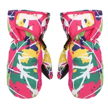 Ветрозащитные водонепроницаемые детские зимние теплые варежки для мальчиков и девочек, дышащие перчатки для катания на лыжах и сноуборде, D08C