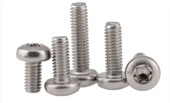 

10/50pcs M1.6 M2 M2.5 M3 M4 M5 M6 304 Stainless Steel GB2672 Torx Pan Head Screw Six-Lobe Round Head Machine Screws