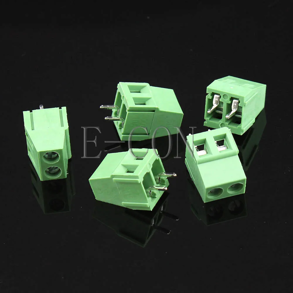 50pcs KF128-2 Pin 5.08mm/0.2'' straight PCB Universal Screw Terminal Block Connector