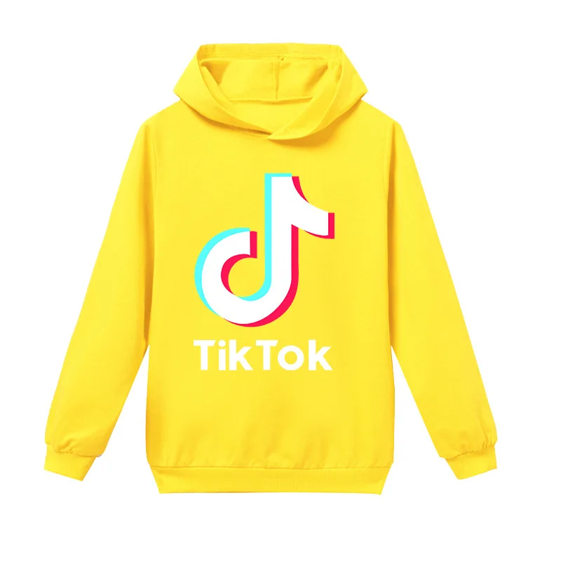 TikTok/Детская Хлопковая футболка с длинными рукавами и капюшоном для мальчиков и девочек с изображением героев мультфильмов Алан Уокер Дэдпул - Цвет: H1244-yello