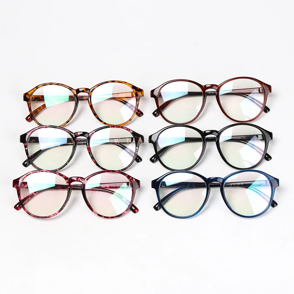 

1PC Fashion Unisex Round Glasses Ultra Light Transparent Lens Plastic Spectacles Retro Frame Vision Care Optical Eyeglass