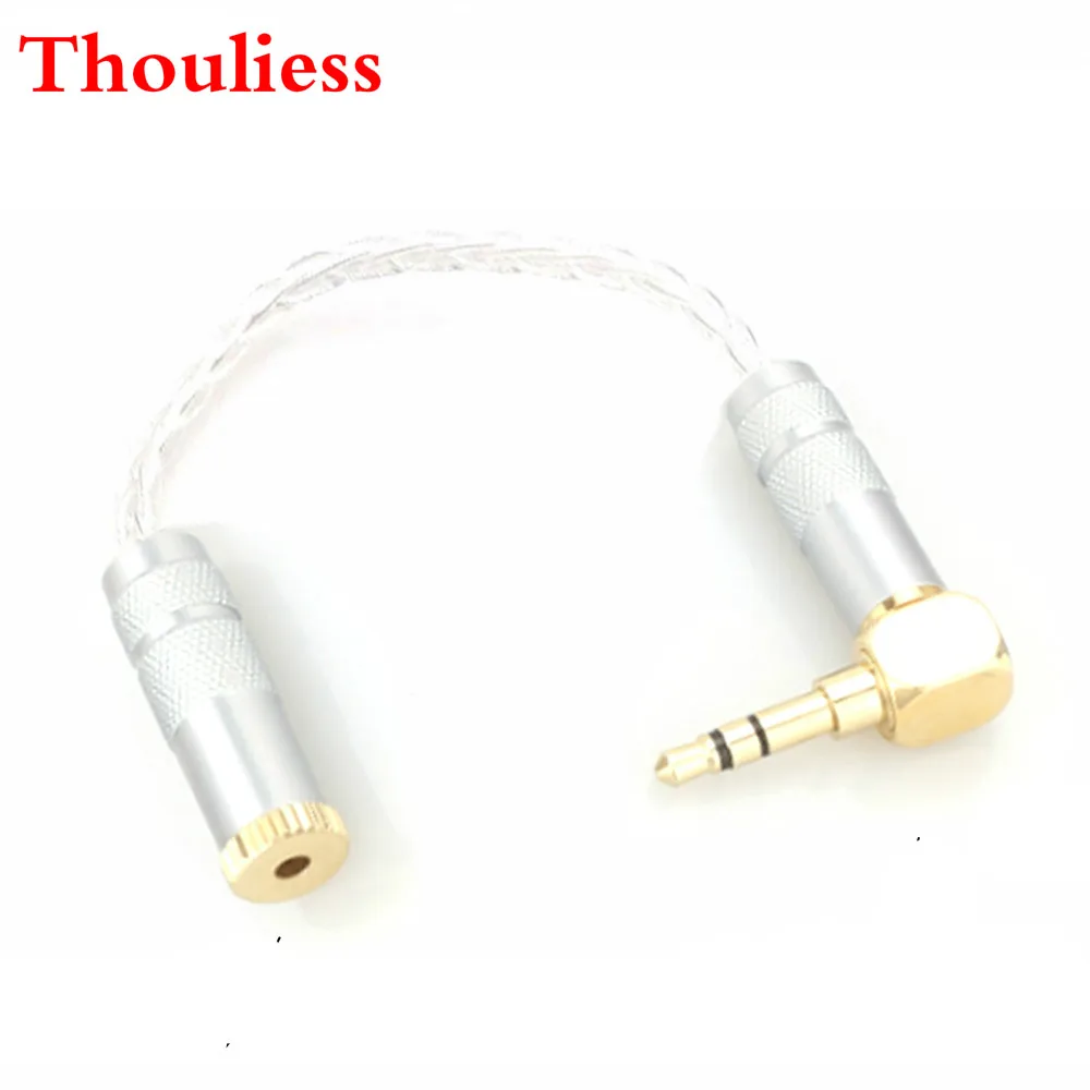 

Thouliess 3.5mm Stereo Male to 2.5mm TRRS Balanced Female Hi-End Audio Adapter 8 Cores 7N OCC Silver Plated Cable