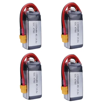

Gaoneng GNB Limited Version 1300MAH 14.8V 4S 50C Lipo Battery XT60 Plug for Wizard X220 FPV Emax Nighthawk 250 RC Drone FPV