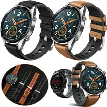 For Xiaomi Mi Watch Color High-End Strap 22mm Silicone + Genuine Leather Watchbands Sport Luxury Bracelet Replacement Watch Band