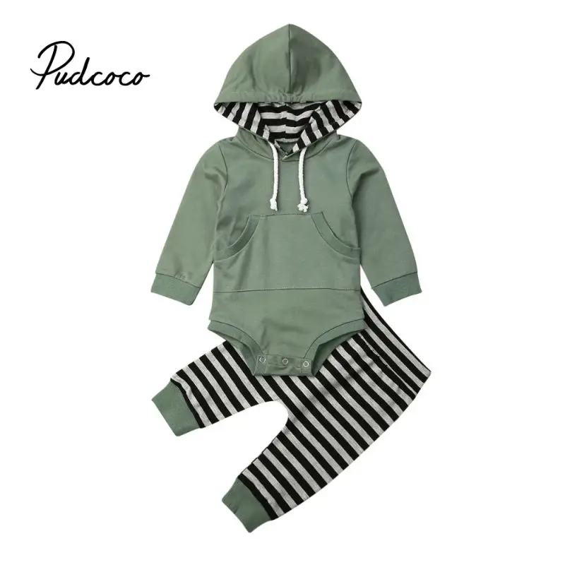 

Winter newborn infant boys girls boys baby clothes tops Bodysuit Hoodied Hooded Sweatshirt +pants outfits sport clothing sets
