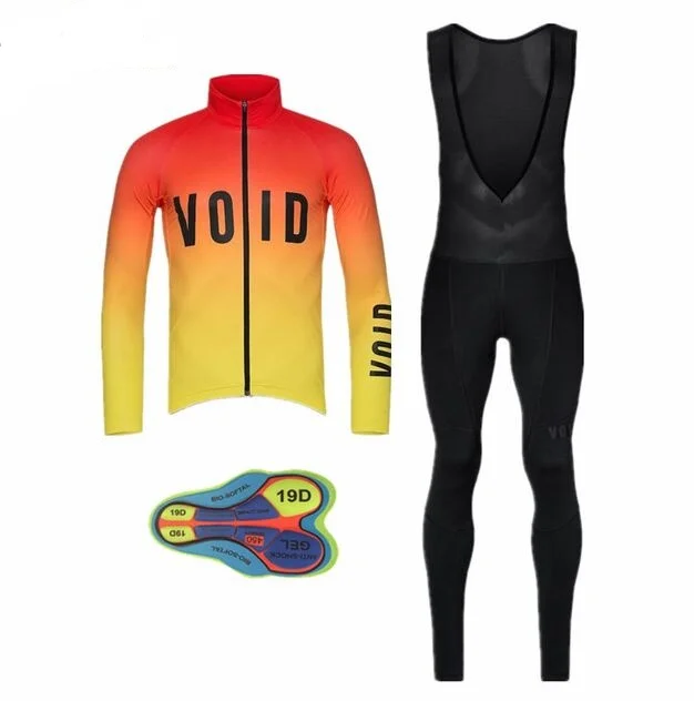 Cycling Sets Горячая зима термо флис Велоспорт Джерси с длинным рукавом Ropa ciclismo hombre велосипедная одежда велосипед одежда Майо Ciclismo Топы - Цвет: Cycling Sets