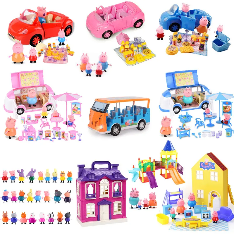 peppa pig car and figures