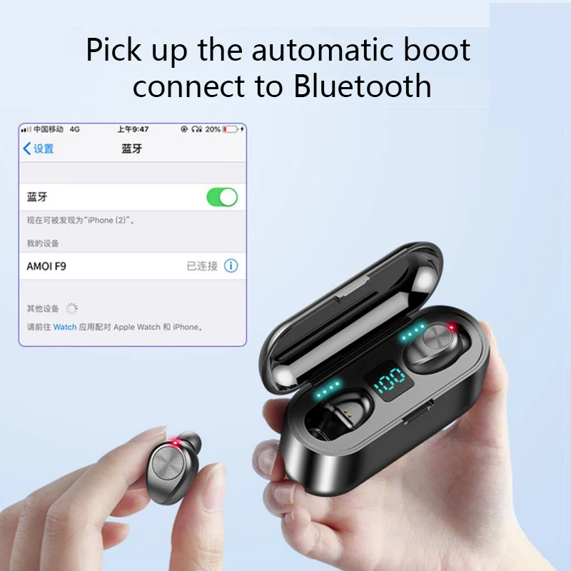 Pаспродажа Bluetooth наушники TWS, беспроводные Bluetooth наушники, стерео гарнитура, Bluetooth наушники с микрофоном и зарядкой