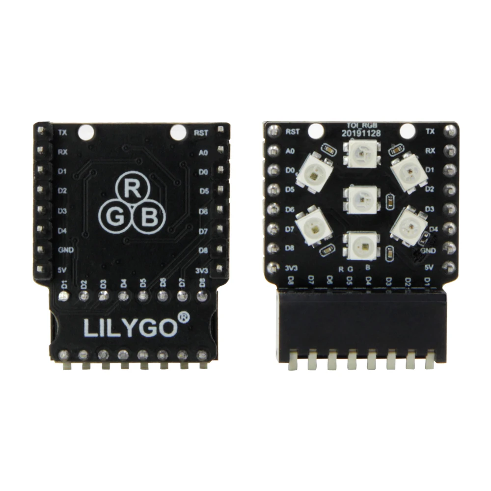 LILYGO® TTGO T-OI WS2812 RGB Expansion Board for ESP8266 Development 16340 Battery Holder | Электроника