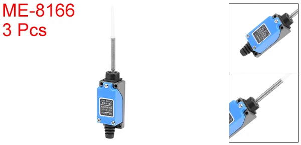 8166 (3Qty) Uxcell 2/3/4 шт. Мгновенный Концевой выключатель 1NC+ 1NO Гибкая спиральная пружина стержень/ВАЛКОМ/регулируемый стержень рычаг - Цвет: 8166 (3Qty)
