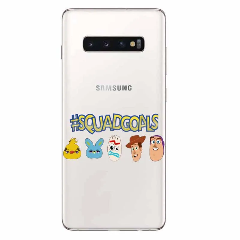 TPU Мультяшный форки чехол для телефона Samsung gаlaxy S6 7 8 9 Note 8 9 Edge забавная история игрушек Мягкая силиконовая задняя крышка с буквенным принтом Fundas Coque - Цвет: TPU