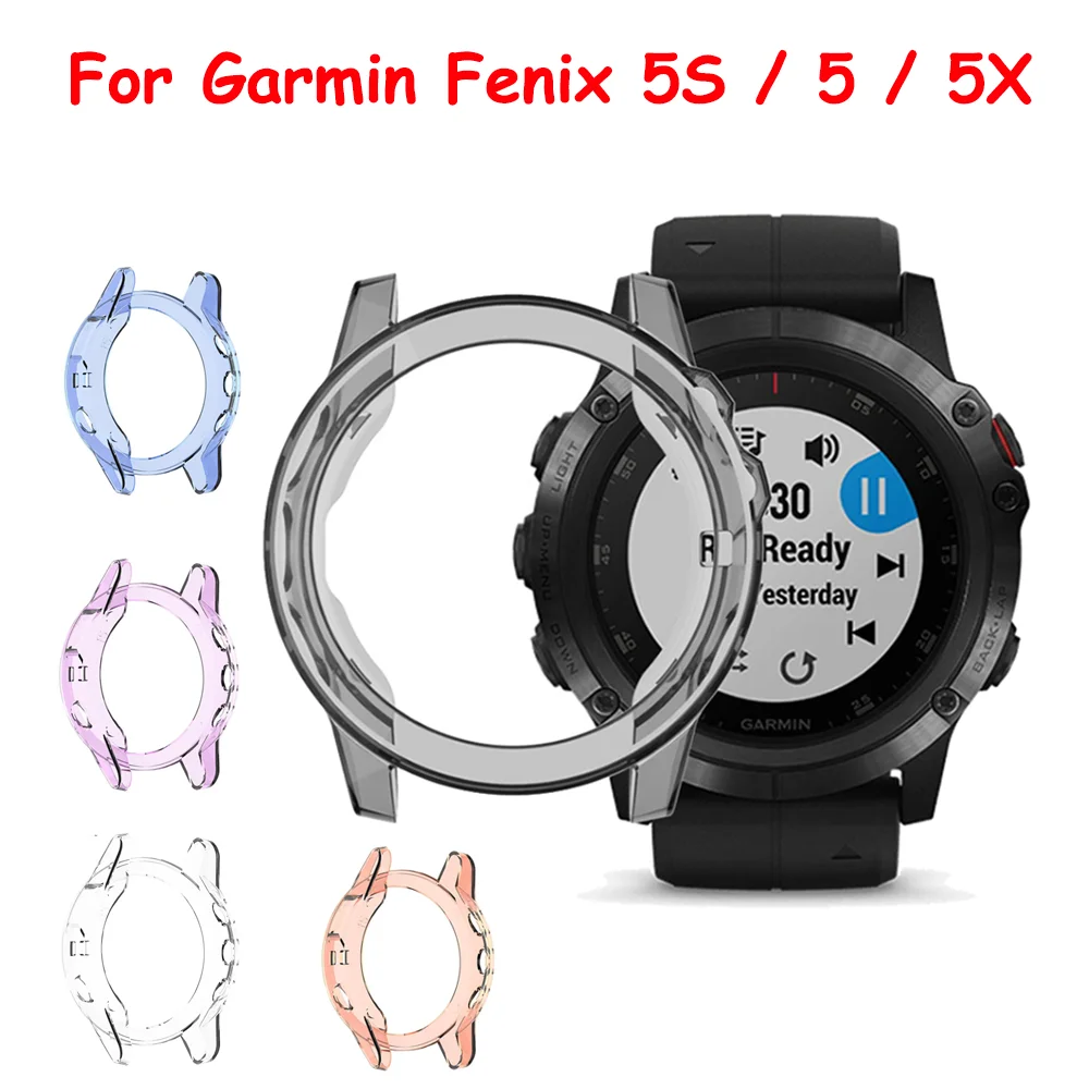 Силиконовые Защитный чехол КРЫШКА ДЛЯ наручных gps-часов Garmin Fenix 5X 5s SmartWatch Мягкий