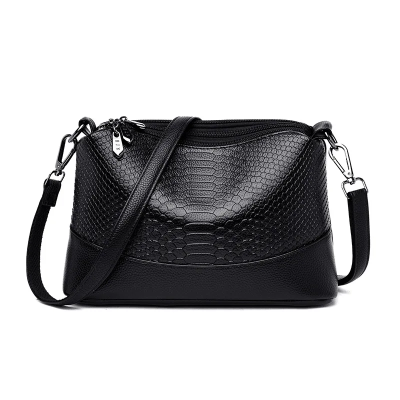 

Leather Handbag 2019 Summer New Style Large-Volume Fashion Bag Crossbody Bag Multilayer Versatile Tote