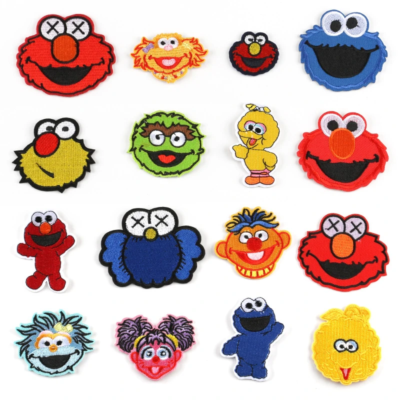 America Kids Classic Cartoon Sesame Street Elmo Oscar The Grouch Big Bird  Abby Cadabby Funny Iron On Patches For Children - Patches - AliExpress
