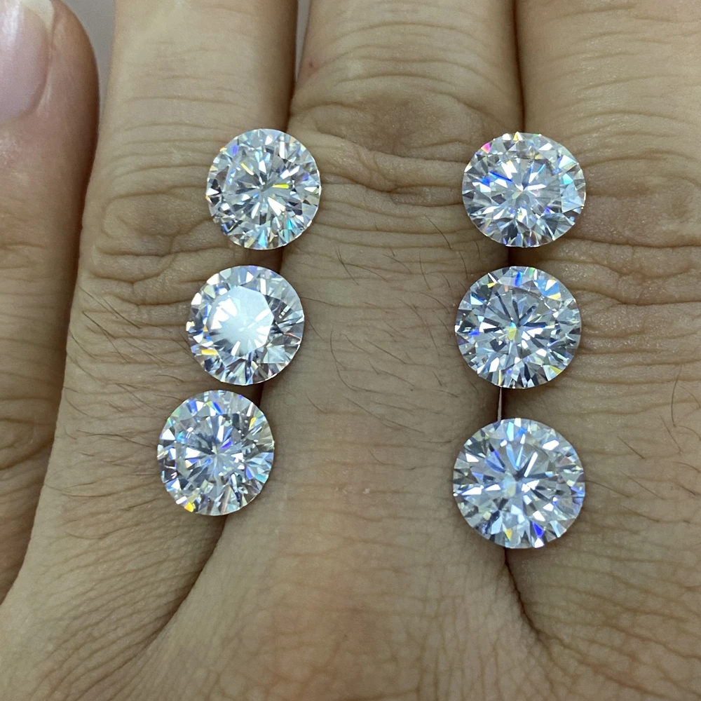 100% Promise Pass Positive Diamond Tester 3  Excellent Cut 1 Carat 6.5mm Round White Loose Moissanite Gemstone