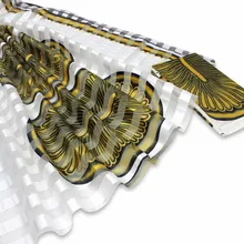 Африканская восковая лента, Шелковый воск, Анкара,, атласная ткань, 4 Ярда, audel/modell, хлопковая ткань для платья+ 2 ярда, шифон, YBG112619