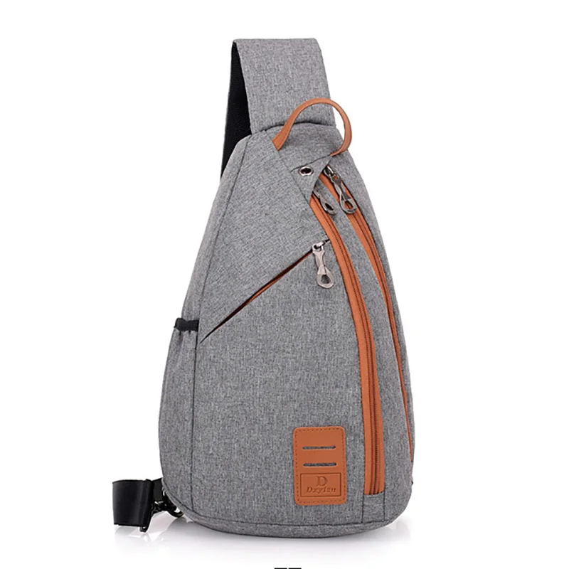 Мужской парусиновый нагрудный мини рюкзак небольшой водонепроницаемый путешествия модное на одно плечо сумка для хранения