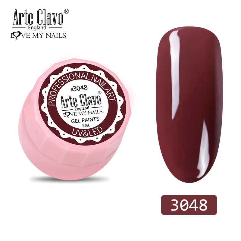 3048 Arte Clavo 5 мл Гель-лак для ногтей 72 цвета Гель-лак набор для маникюра верхнее Базовое покрытие Hybird дизайн лака для ногтей - Цвет: 3048