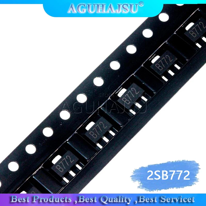 20 шт. 2SB772 SOT89 B772 SMD SOT-89 PNP транзистор средней мощности Новый и оригинальный |