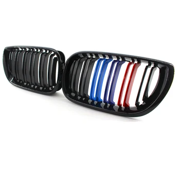 

A Pair Front Bumper Kidney Grill Grills 2 Slat M Color For BMW 3 Series E46 4-Door 1998-2001 Car Girlle Car Exterior Part