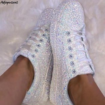 

Women's Glitter Sneakers Outdoor Fashion Shoes Lightweight Casual Slip On Platform 2020