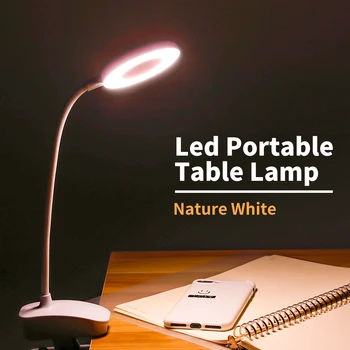 

LED USB Light 3 Colors Dimmable Gooseneck Book Light Desktop LED Reading Lamp Rechargeable LED Desk Lamp Portable Study Light 5V
