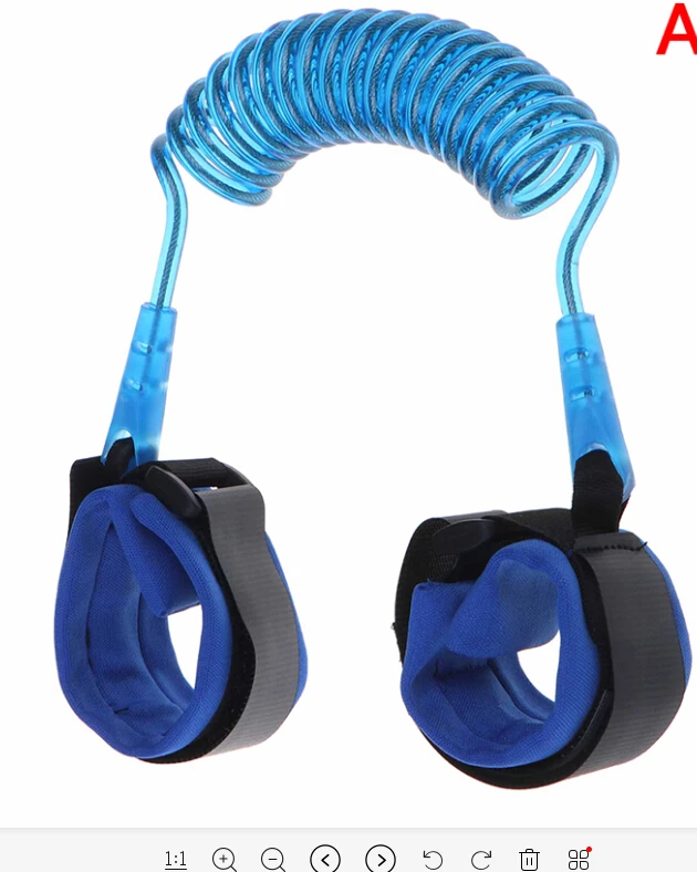 Не теряющийся браслет на запястье для малышей, поводок, ремни безопасности для детей, веревка для прогулок на открытом воздухе, ремешок для рук, браслет для детей - Цвет: Blue
