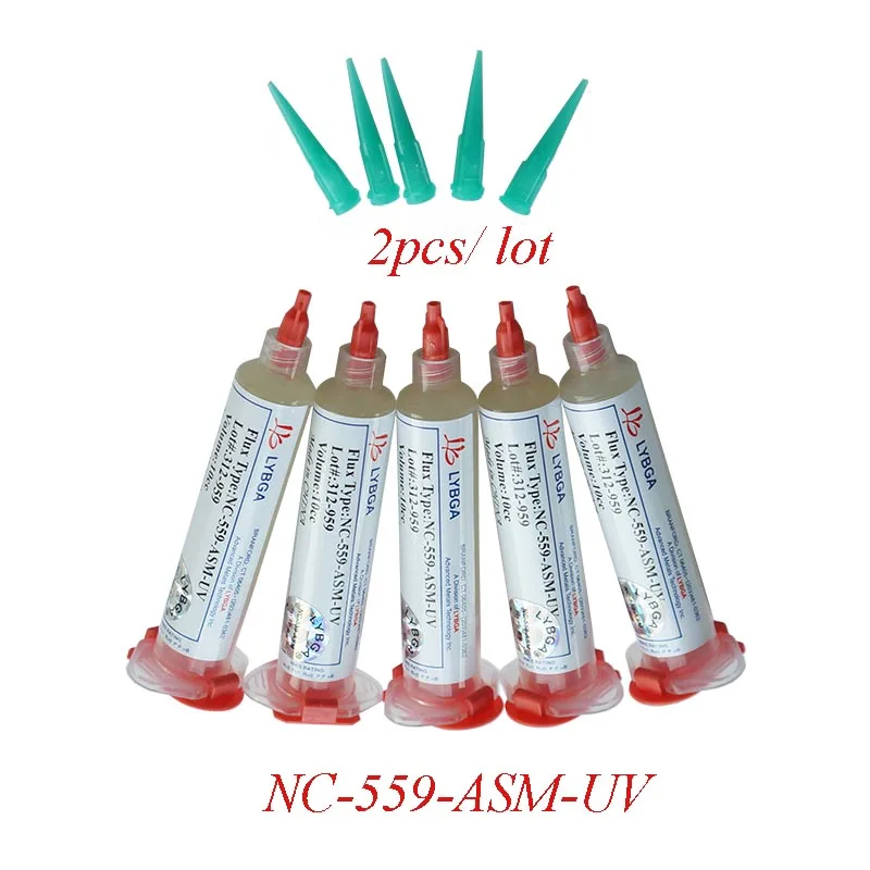 2 шт./лот 10cc NC-559-ASM-UV флюсовая паста Бессвинцовая паяльная паста припой флюс с иглами поршневой шприц putter