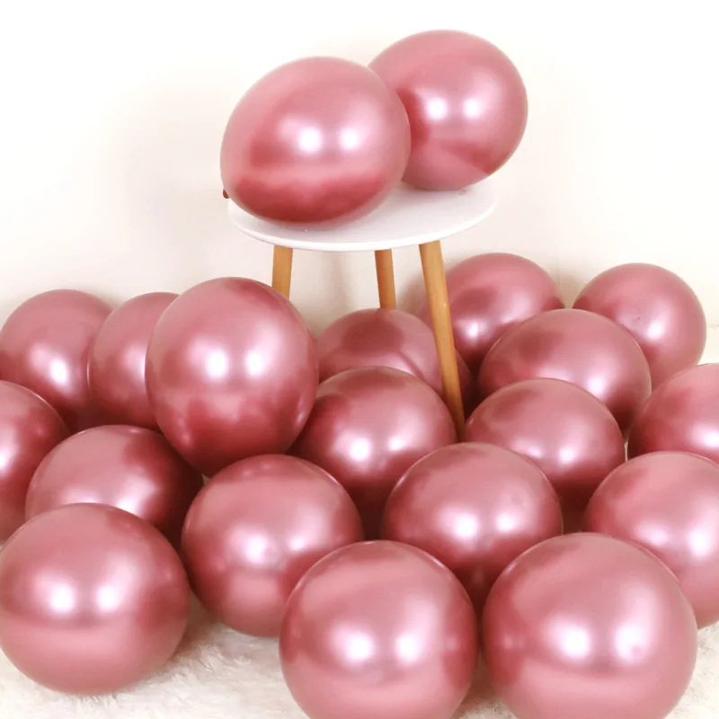 10pcs Red 10 шт Металлические шары латексные шарики для свадьбы с днем рождения украшения для вечеринки для детей Детские вечерние принадлежности для взрослых - Цвет: 10pcs Red