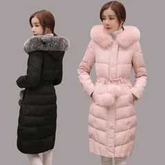 New Style Cotton-padded Clothes Women's Medium-length Korean-style Body Repair Large Size Thick Winter Coat down Jacket Cotton-p
