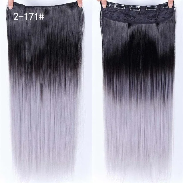 Buqi невидимые рыбий провод длинные прямые высокотемпературные волокна синтетические волосы для наращивания темно-коричневый красный для взрослых женщин - Цвет: 2I171