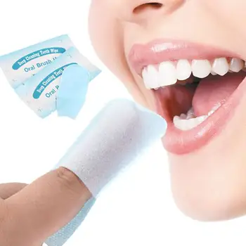 

50Pcs/Pack Finger Brush Deep Cleaning Dental Care Oral Teeth Wipe Fresh Breath