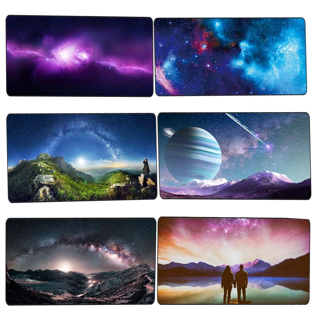 

Cosmos Galaxy Series Desktop Computer Keyboard Mouse Pad Non-slip Rubber Base Mouse Mice Mat Large Size 500x1000x3mm Mousepad