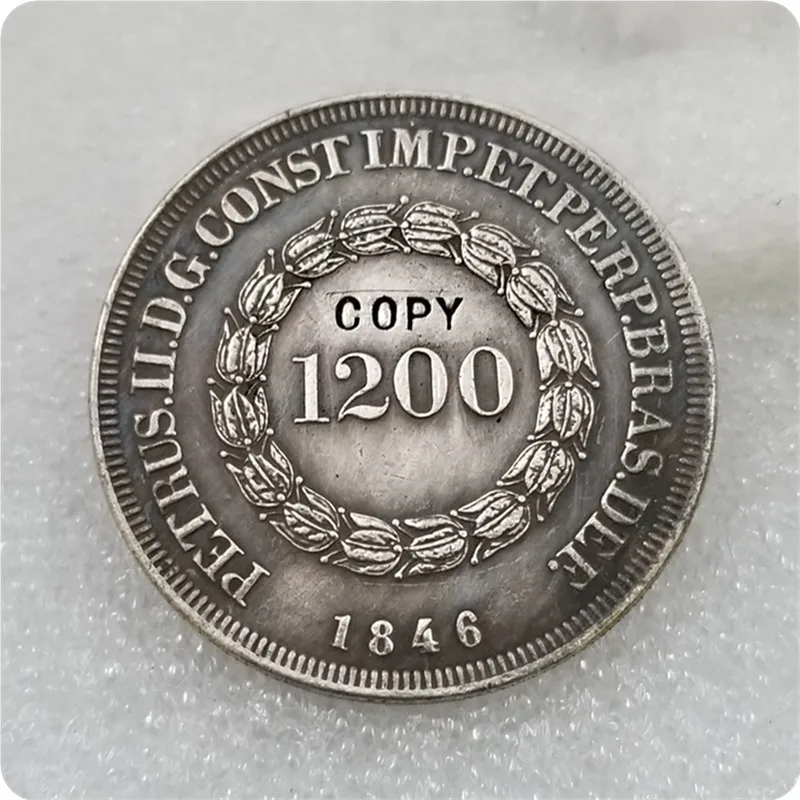 1846 Бразилия 1200 рейс имитация монеты