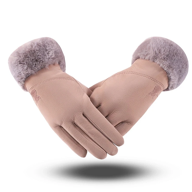 Зимние перчатки с милым рисунком, дышащие, бархатные, плотные, Зимние перчатки для девочек, студенческие, полный палец, варежки