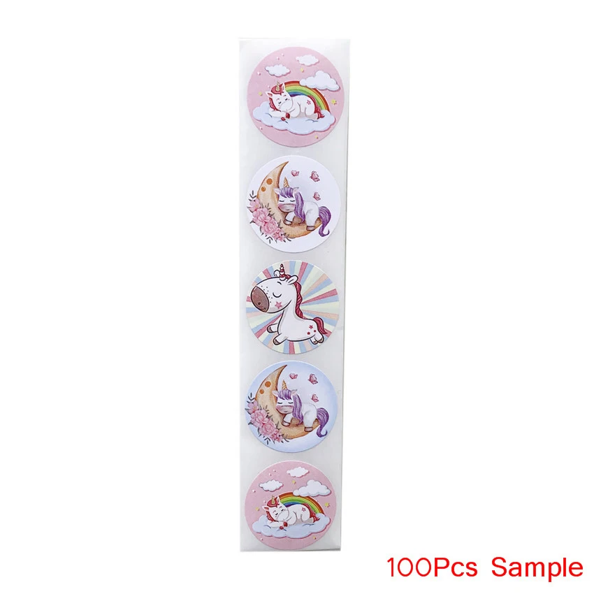 Cute Cartoon Animal Unicorn Sticker kids Reward Sticker Gift Decoration Label Teacher Encouragement Student Stationery Stickers